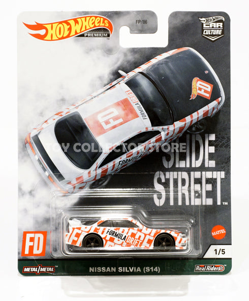 Hot Wheels Slide Street Nissan Silvia S14 Formula Drift Diecast Car